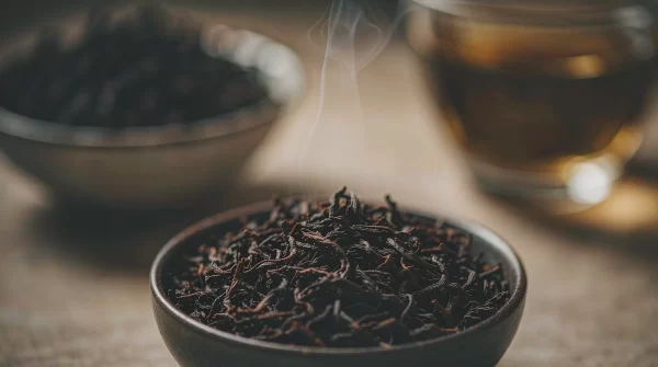 Lapsang Souchong Smoked dry tea leaves